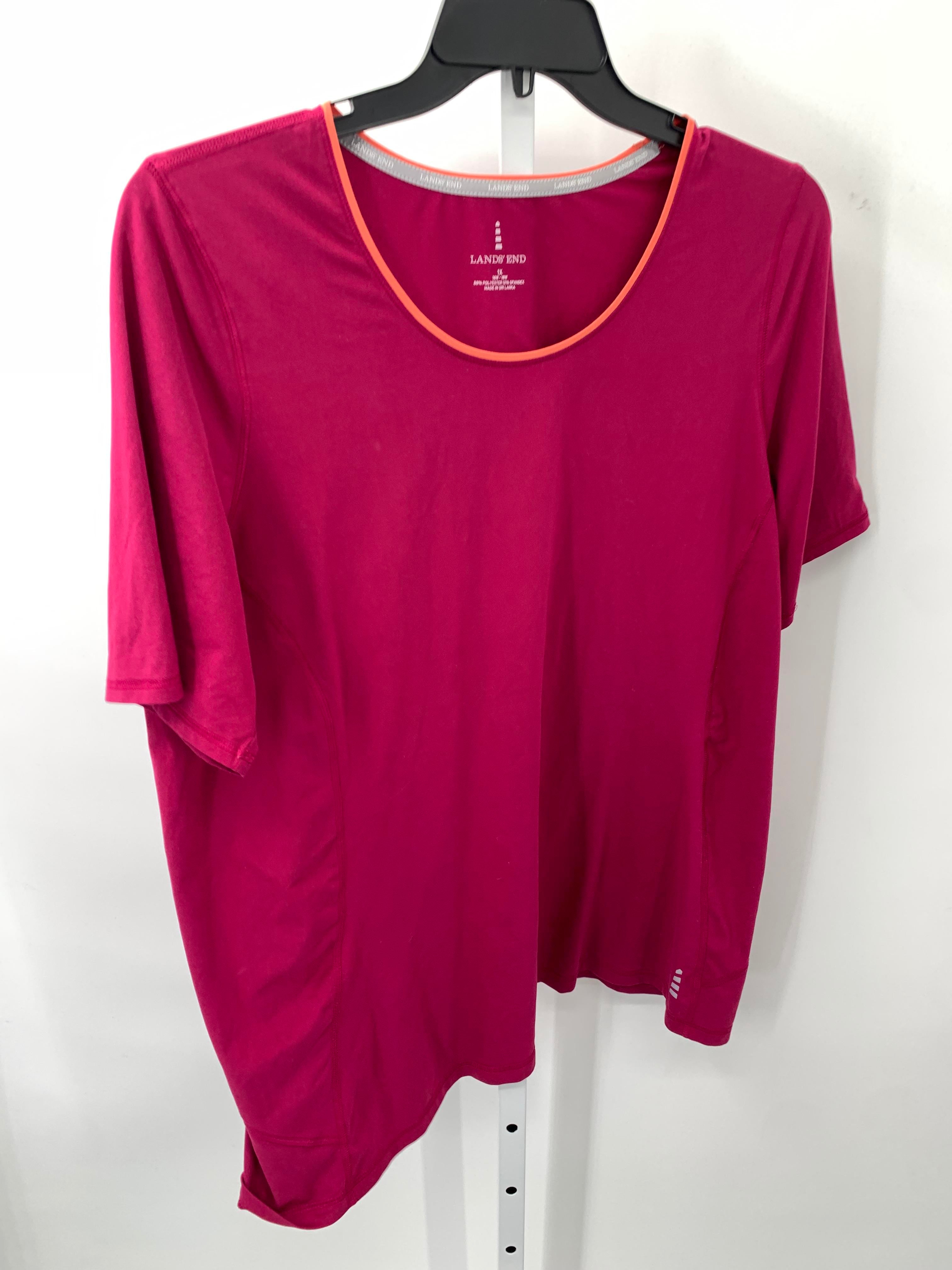 Lands End Size 1X Womens Short Sleeve Shirt