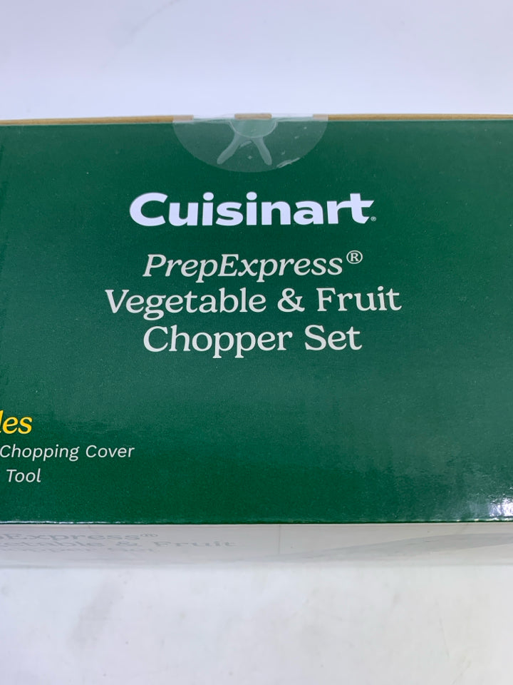 NIB PREP EXPRESS VEGETABLE & FRUIT CHOPPER SET-CUISINART