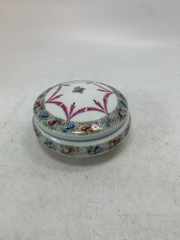 PRINCESS LOUISE HAND PAINTED FLORAL PORCELAIN TRINKET DISH.