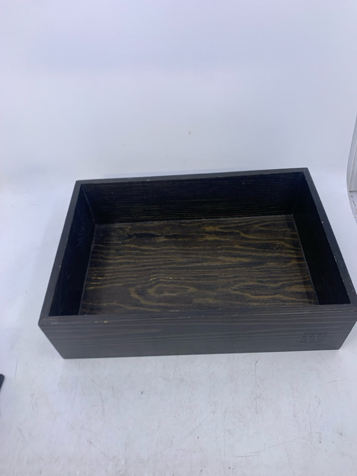 DARK WOOD TRAY.