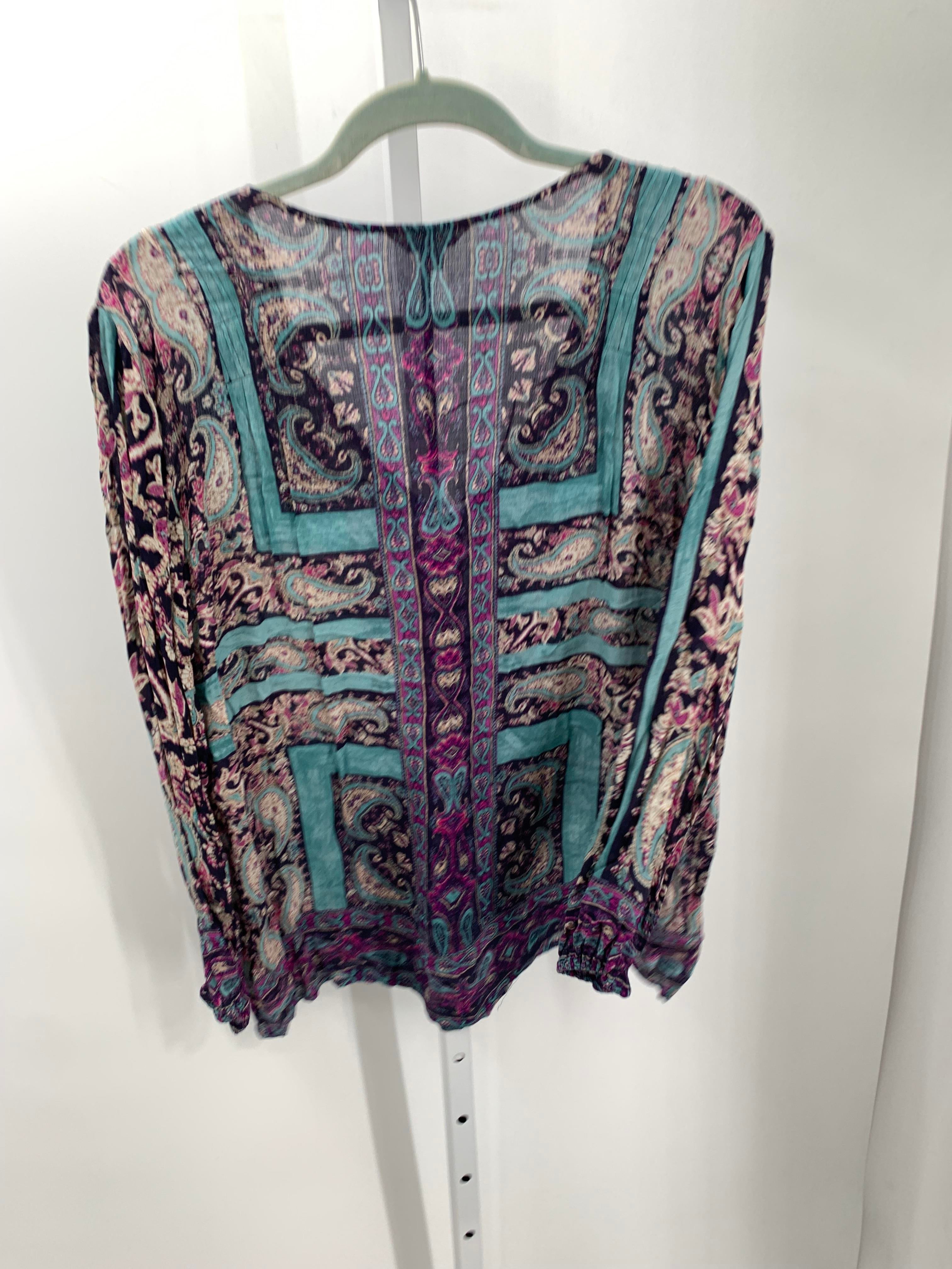 Lucky Brand Size Large Misses Long Sleeve Shirt