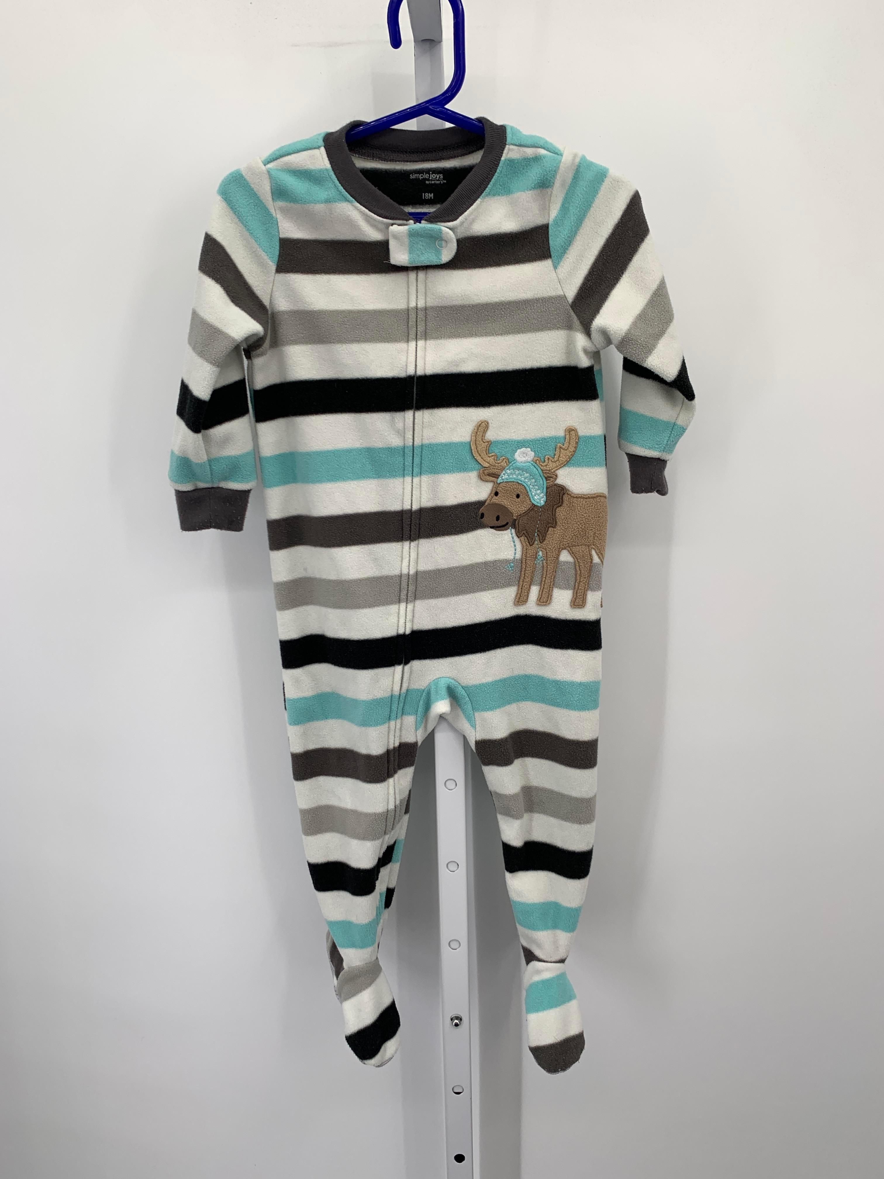 BLUE GREY STRIPES FLEECE