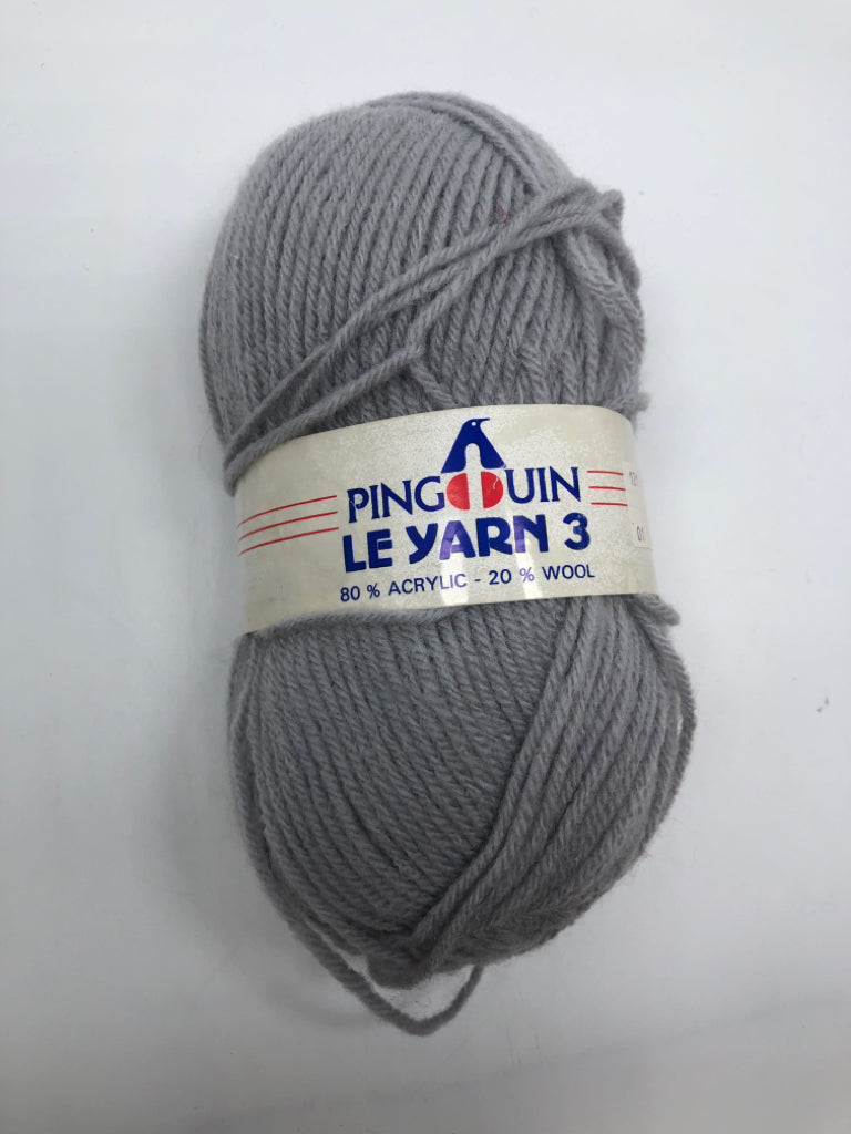 PINGUIN GREY YARN.