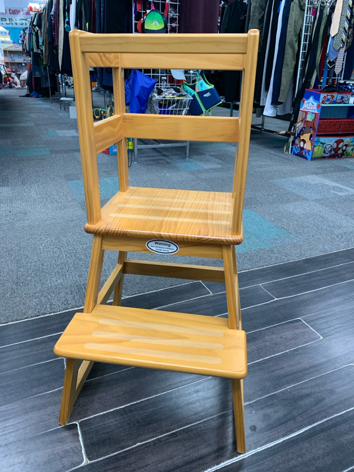 Kitchen Step Stool for Kids and Toddlers with Safety Rail Children Standing Towe
