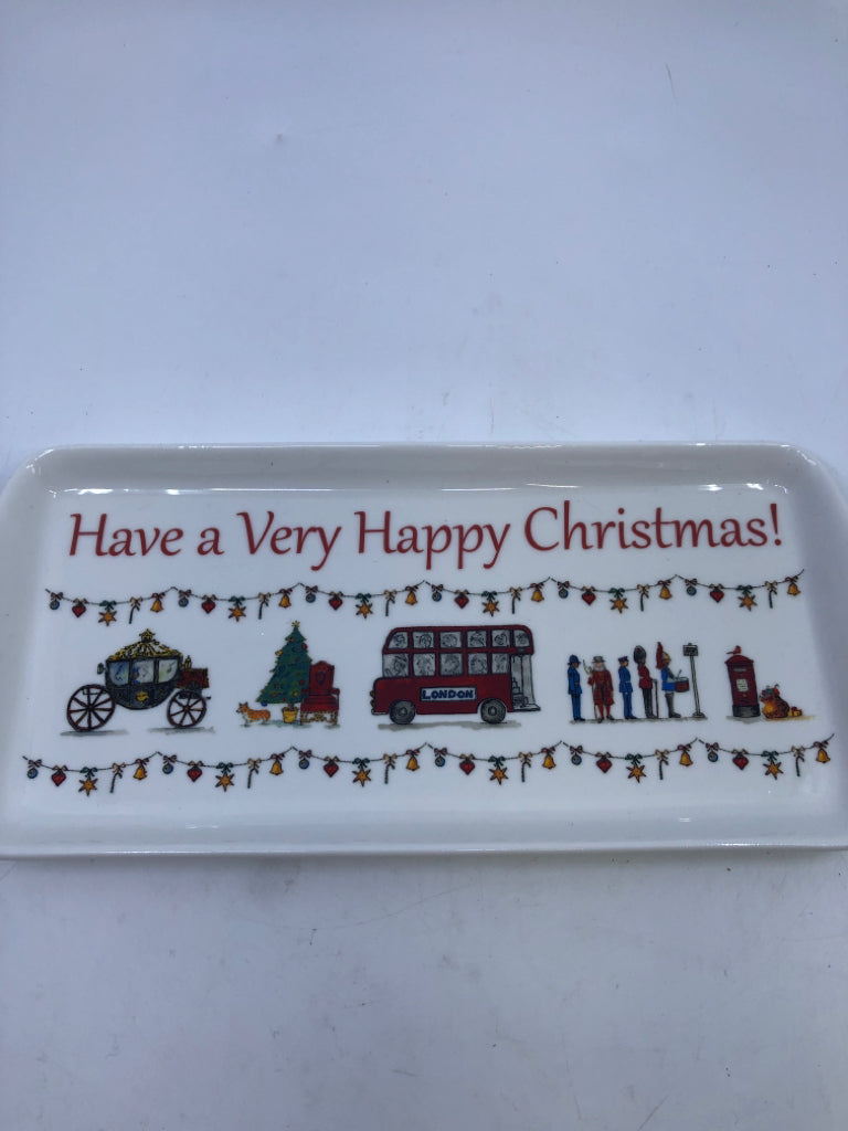 HAVE A VERY HAPPY CHRISTMAS- LONDON HOLIDAY TRAY.