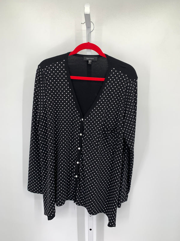 Karen Kane Size Extra Large Misses Long Sleeve Shirt