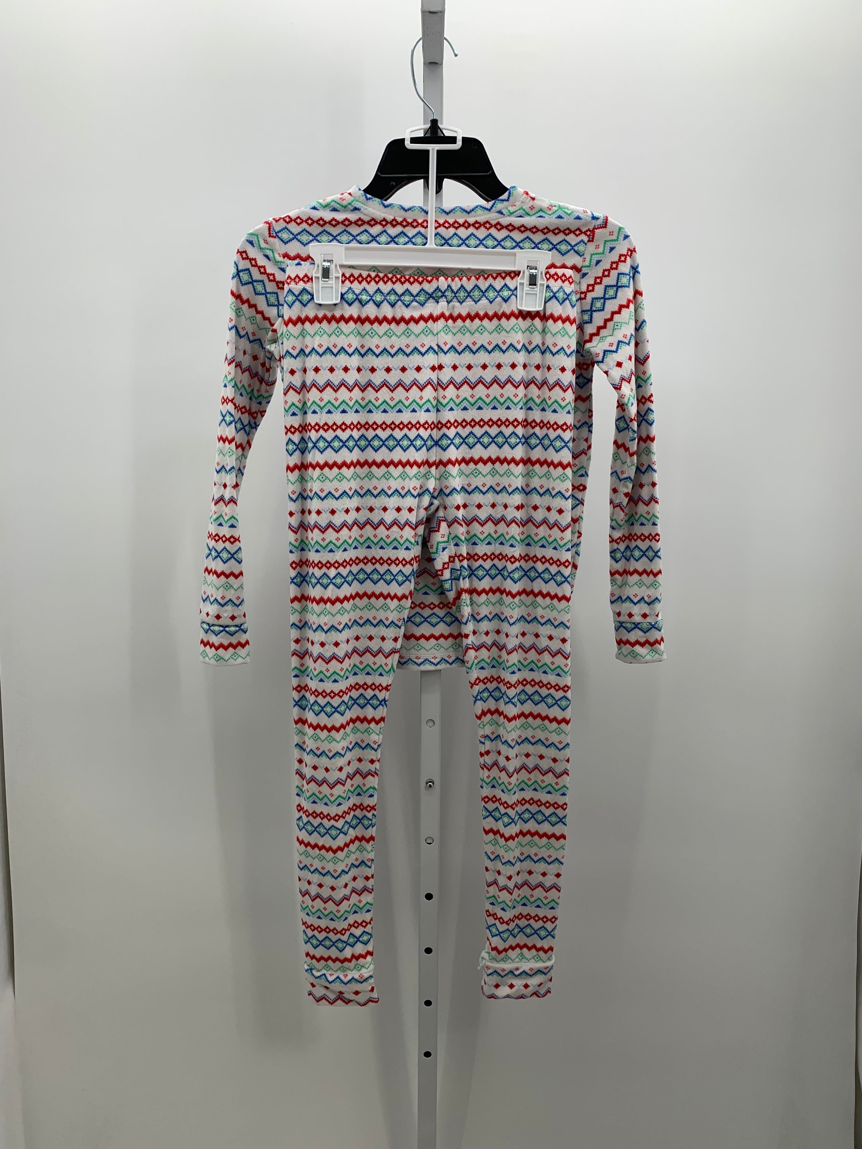 FLEECE PJS RED BLUE GREEN PATTERN.