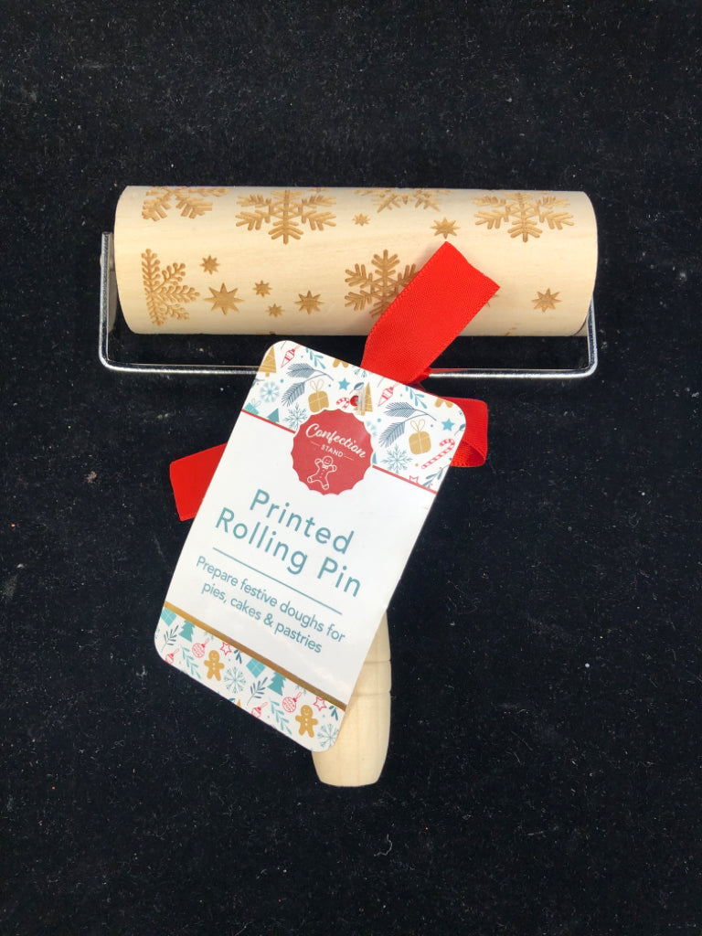 NEW PRINTED SNOWFLAKES ROLLING PIN.