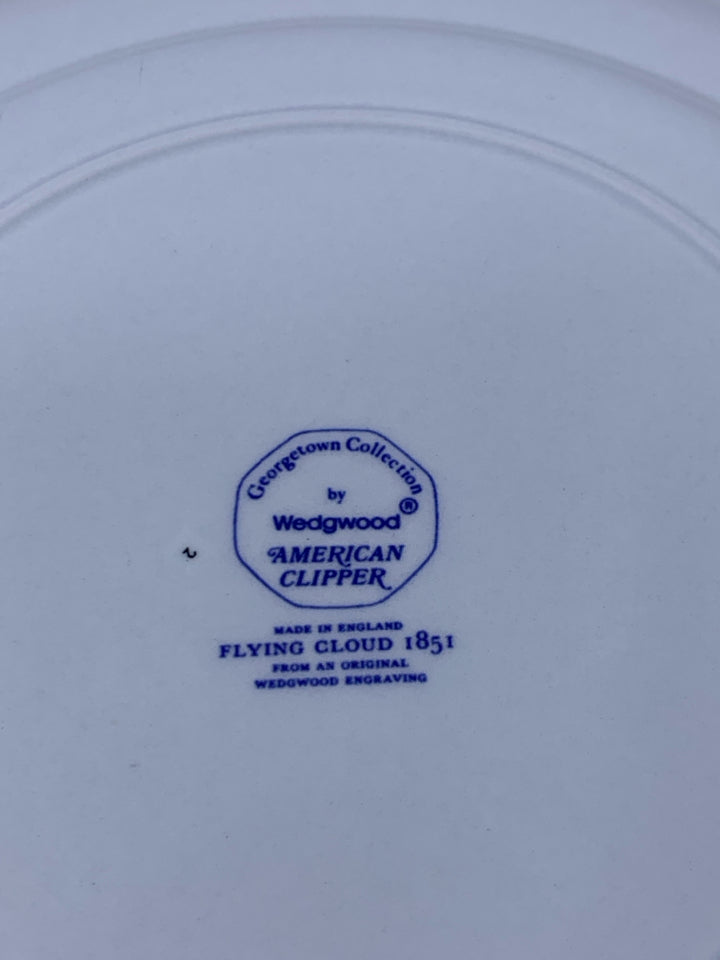 48pc BLUE SAILBOAT- FLYING CLOUD SVC 8- DISH SET.