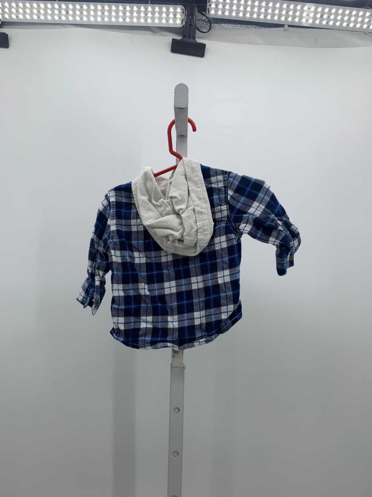WHITE PLAID HOODED