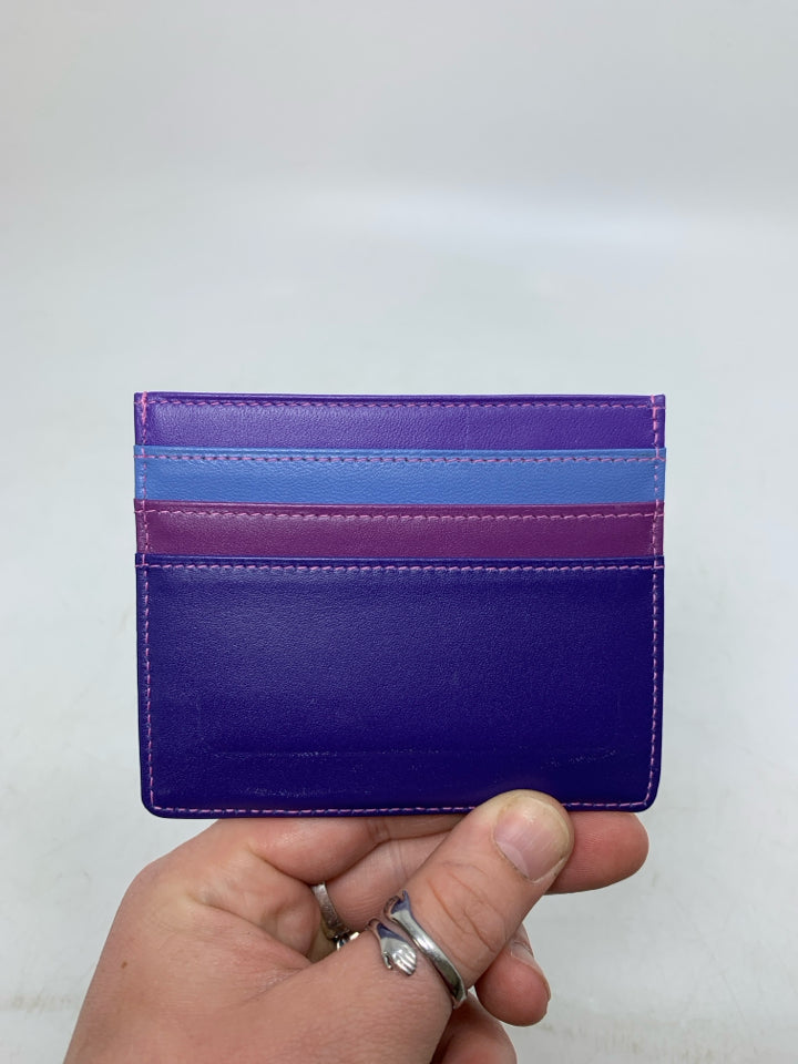 Purples Leather Credit Card Holder Slim My Walit