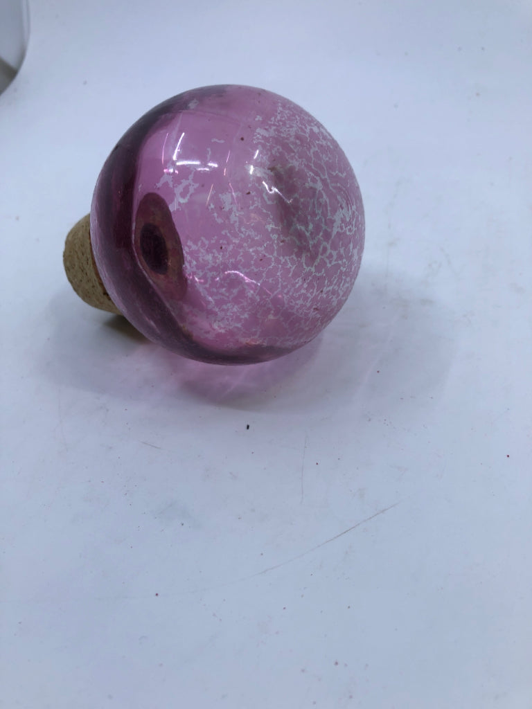 SMALL GLASS CORK TOP  EMPTY JAR.