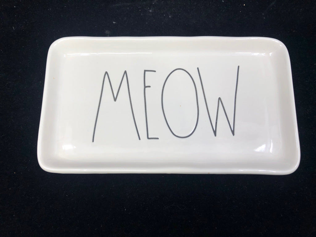 RAE DUNN MEOW CATCH TRAY.