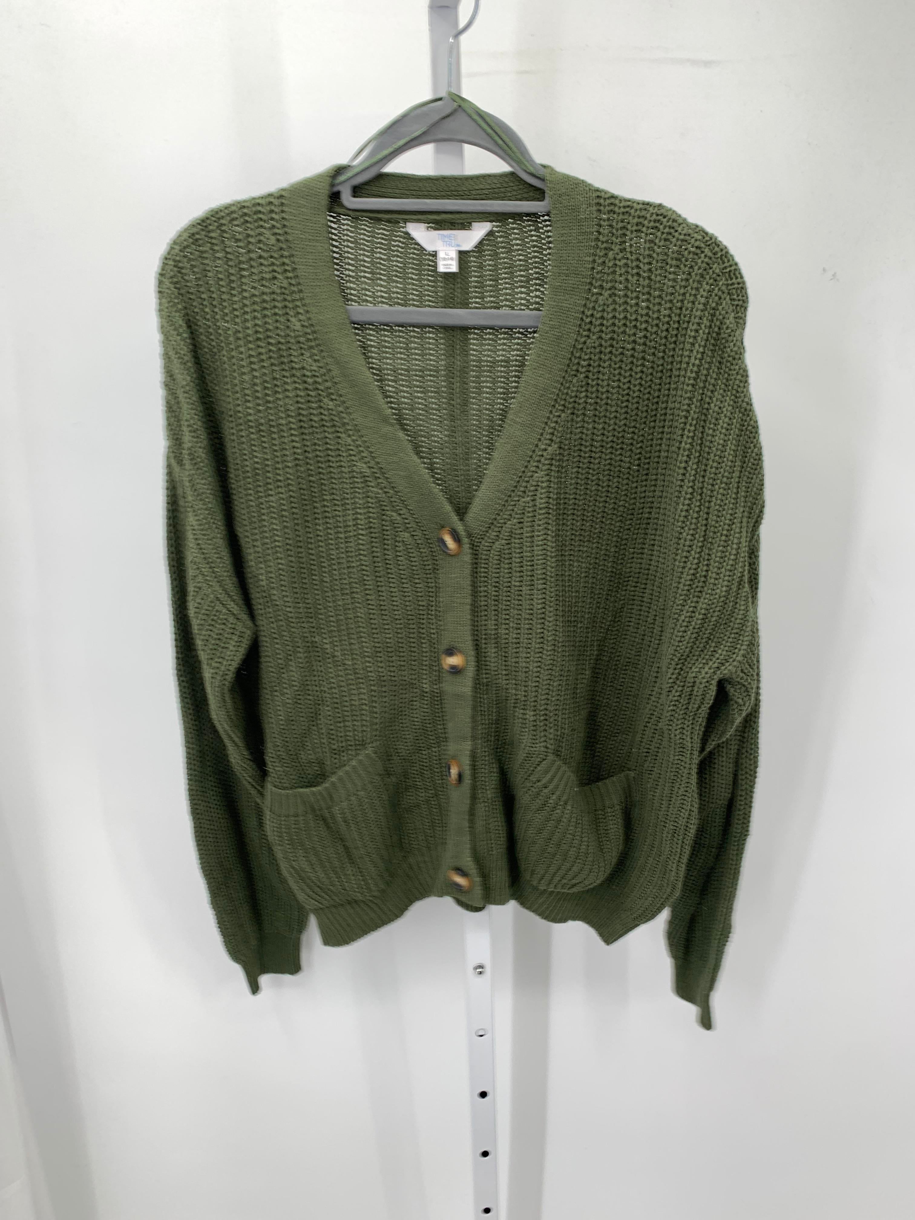 Time and Tru Size Large Misses Long Slv Sweater