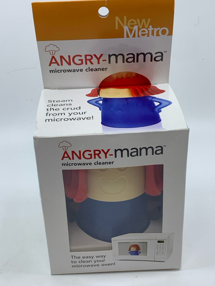 NIB ANGRY MAMA MICROWAVE STEAM CLEANER.
