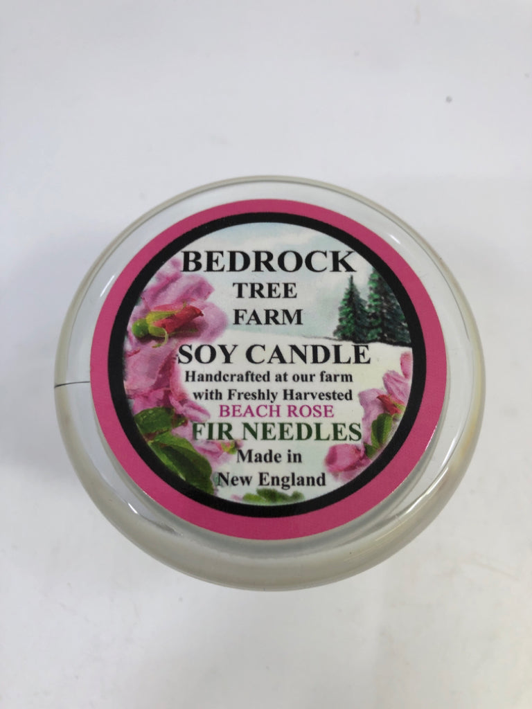 BEACH ROSE SOY CANDLE BEDROCK.