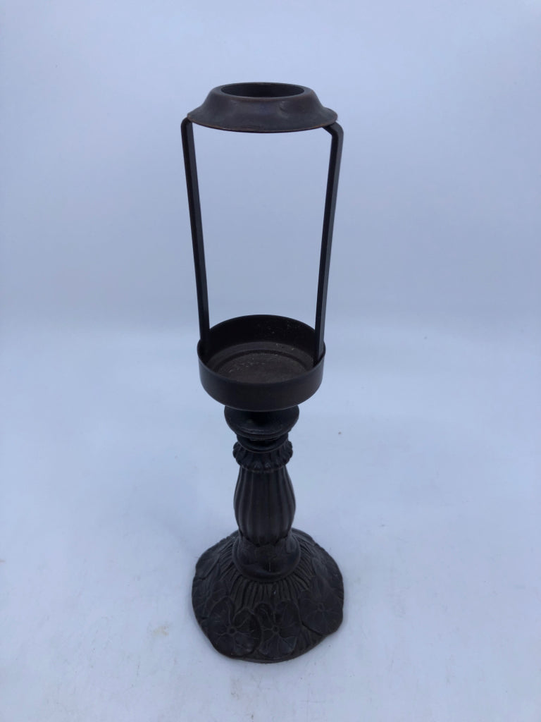 FROSTED GLASS SHADE TEA LIGHT LAMP.