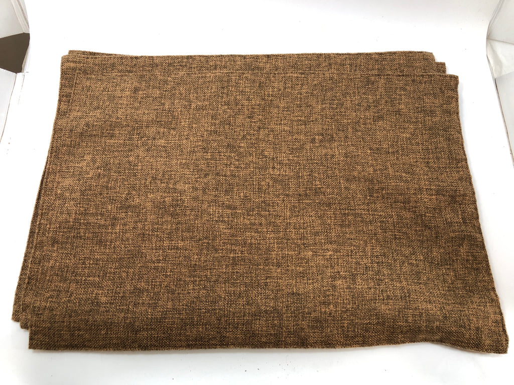 4 BROWN FABRIC PLACEMATS.