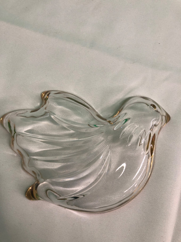 DOVE W GOLD RIM BOWL.