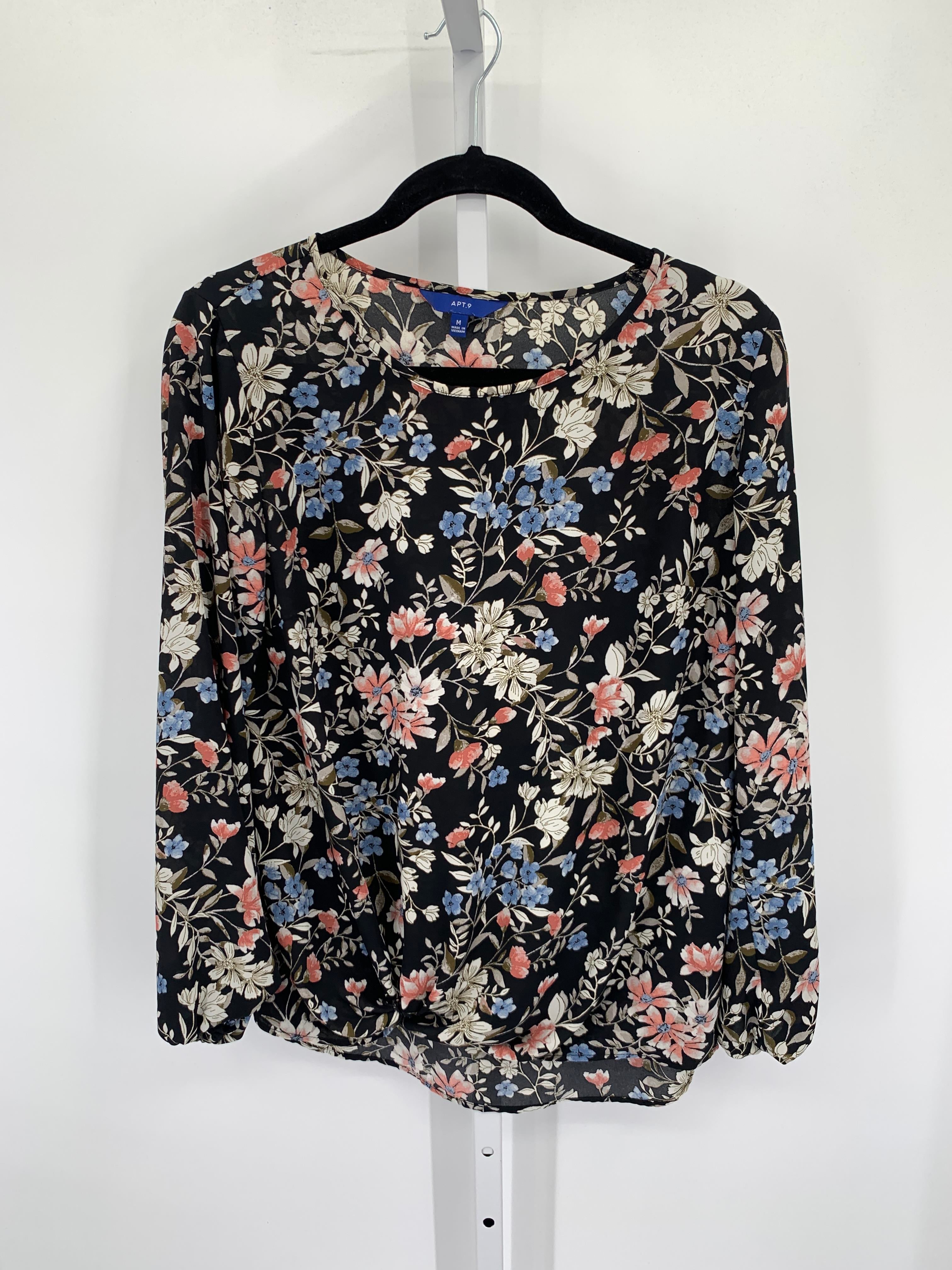 Apt. 9 Size Medium Misses Long Sleeve Shirt