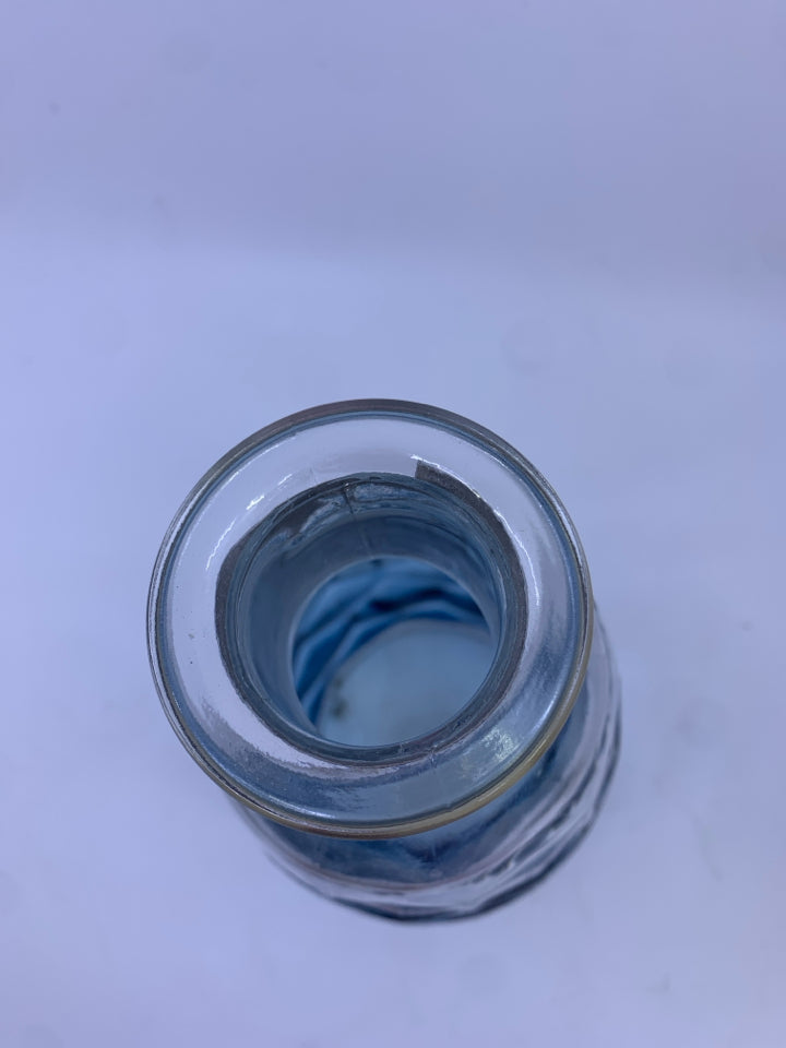 TALL BLUE OMBRE VASE.