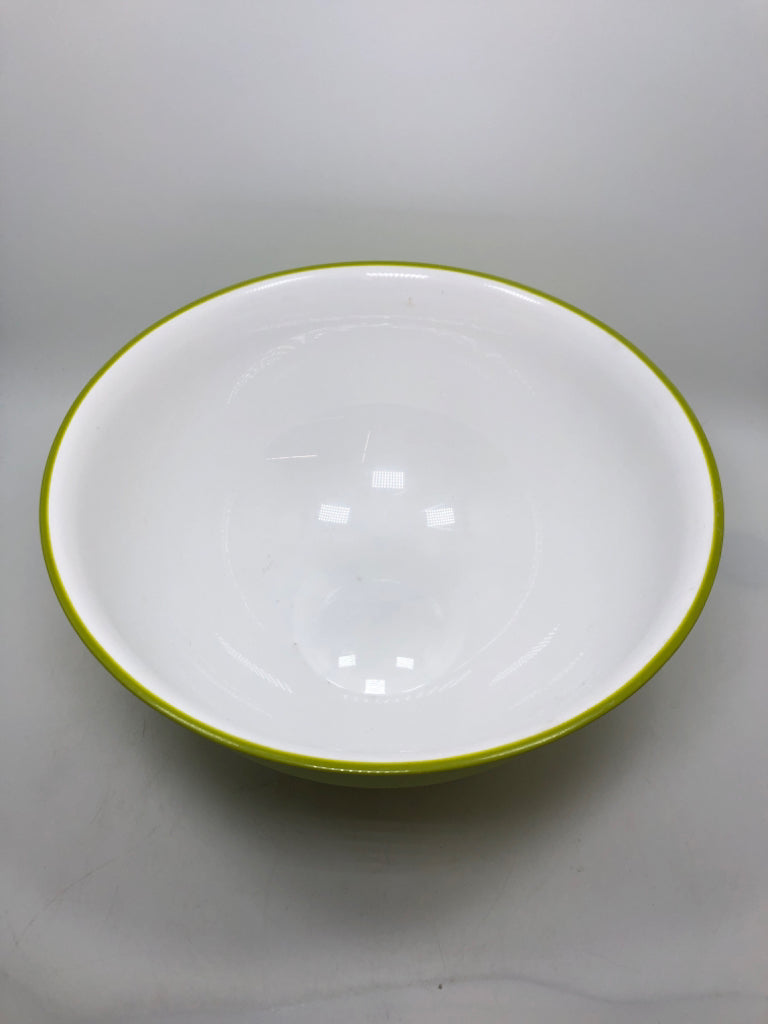 LIME GREEN PLASTIC MIXING BOWL - MADE IN ITALY.