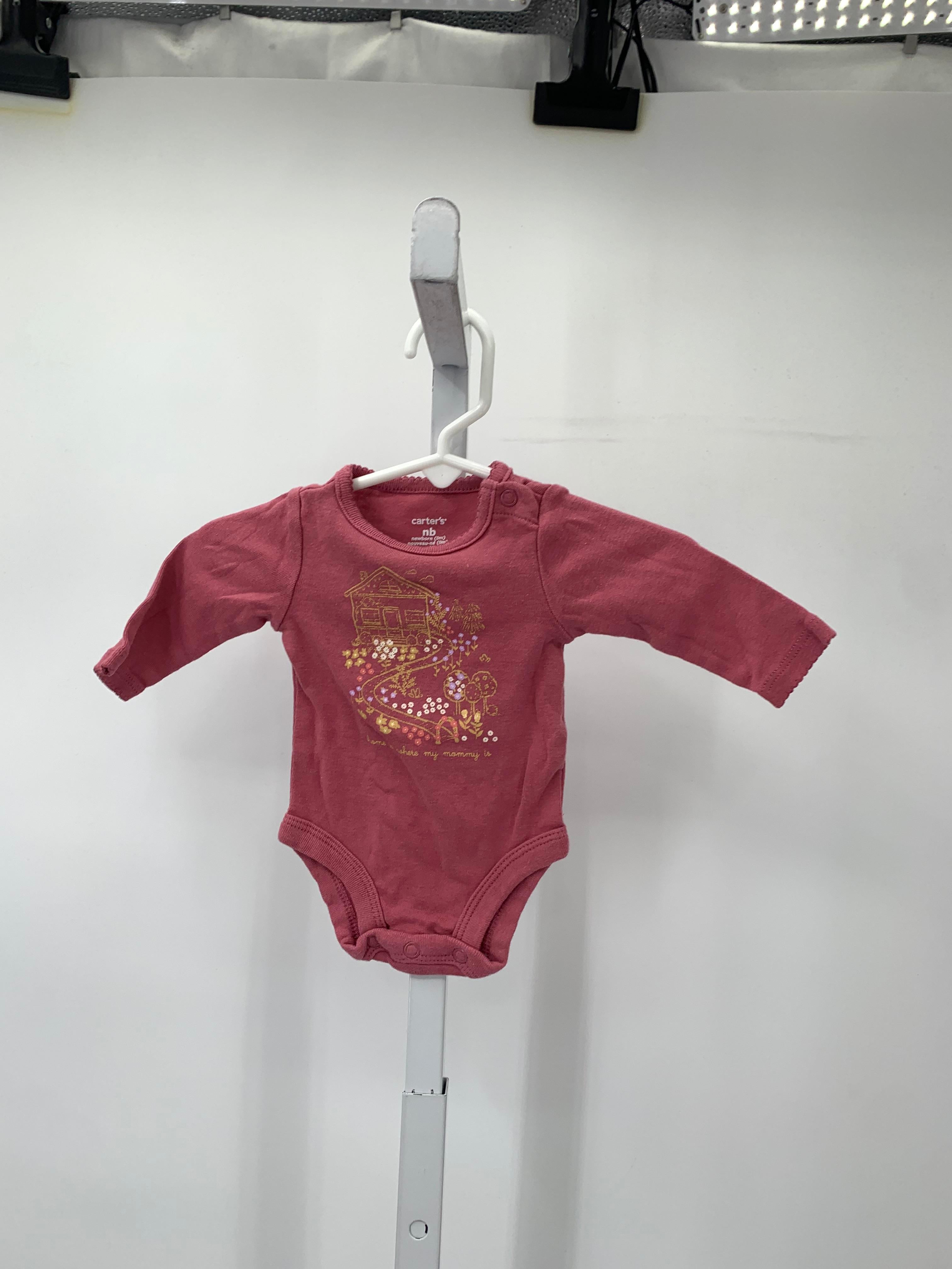 Carters Size Newborn Girls Long Sleeve Shirt