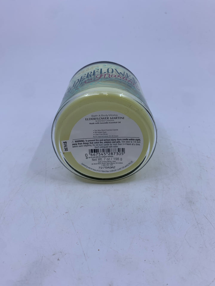 NEW ELDERFLOWER MARTINI SCENTED CANDLE.