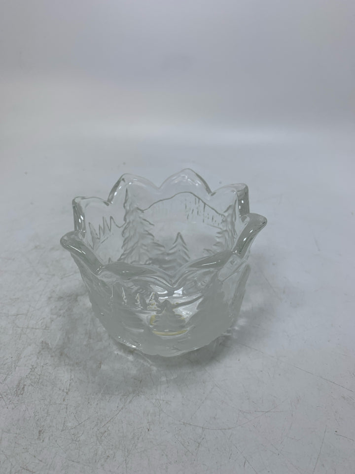 EMBOSSED "CHRSITMAS STORY" CANDLE HOLDER MIKASA.