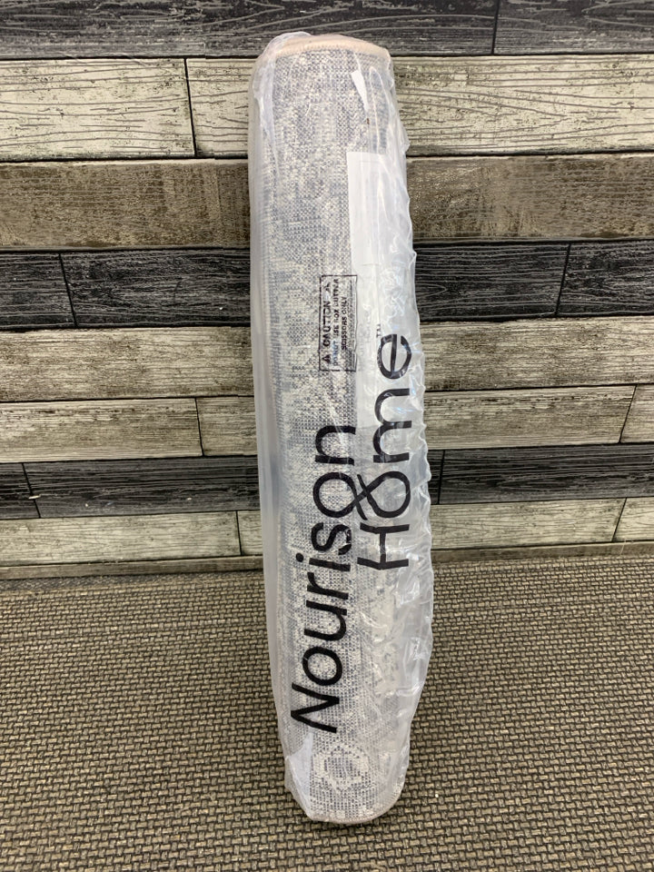 NIP GREY AREA RUG.