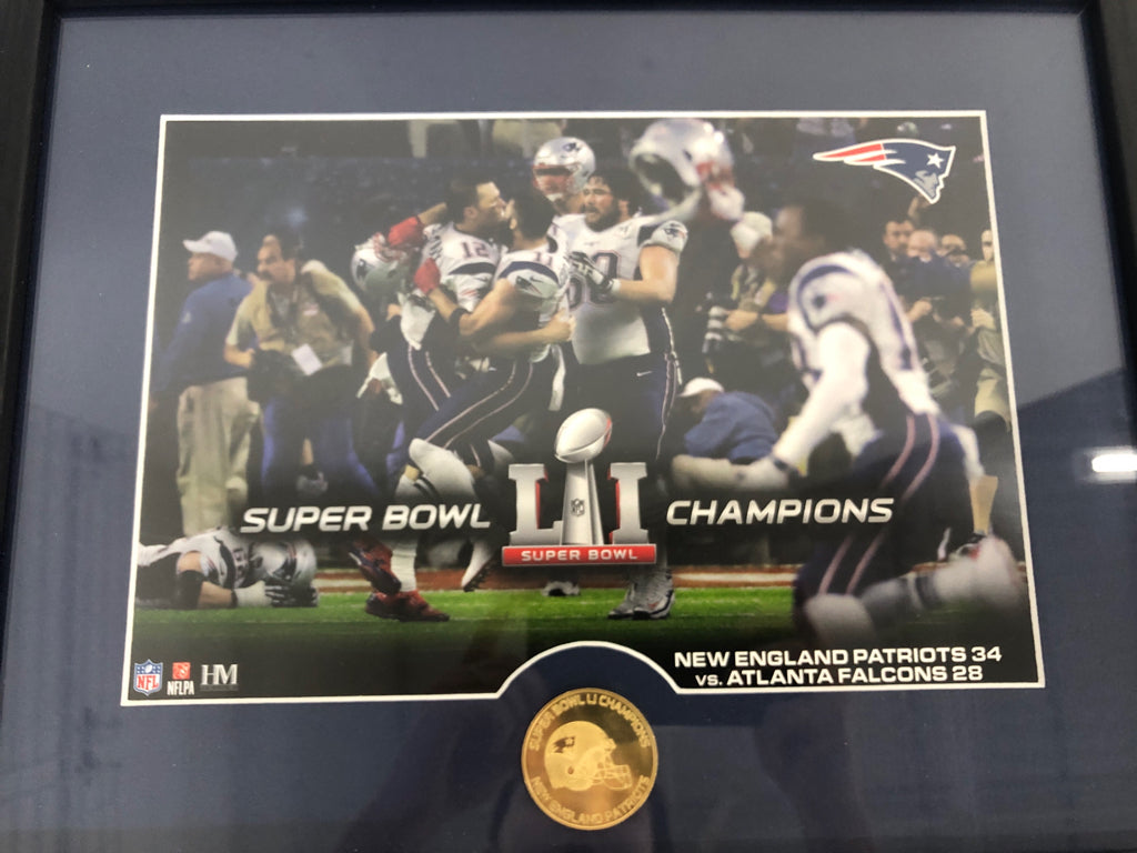 PATRIOTS SUPERBOWL CHAMPS WALL HANGING.