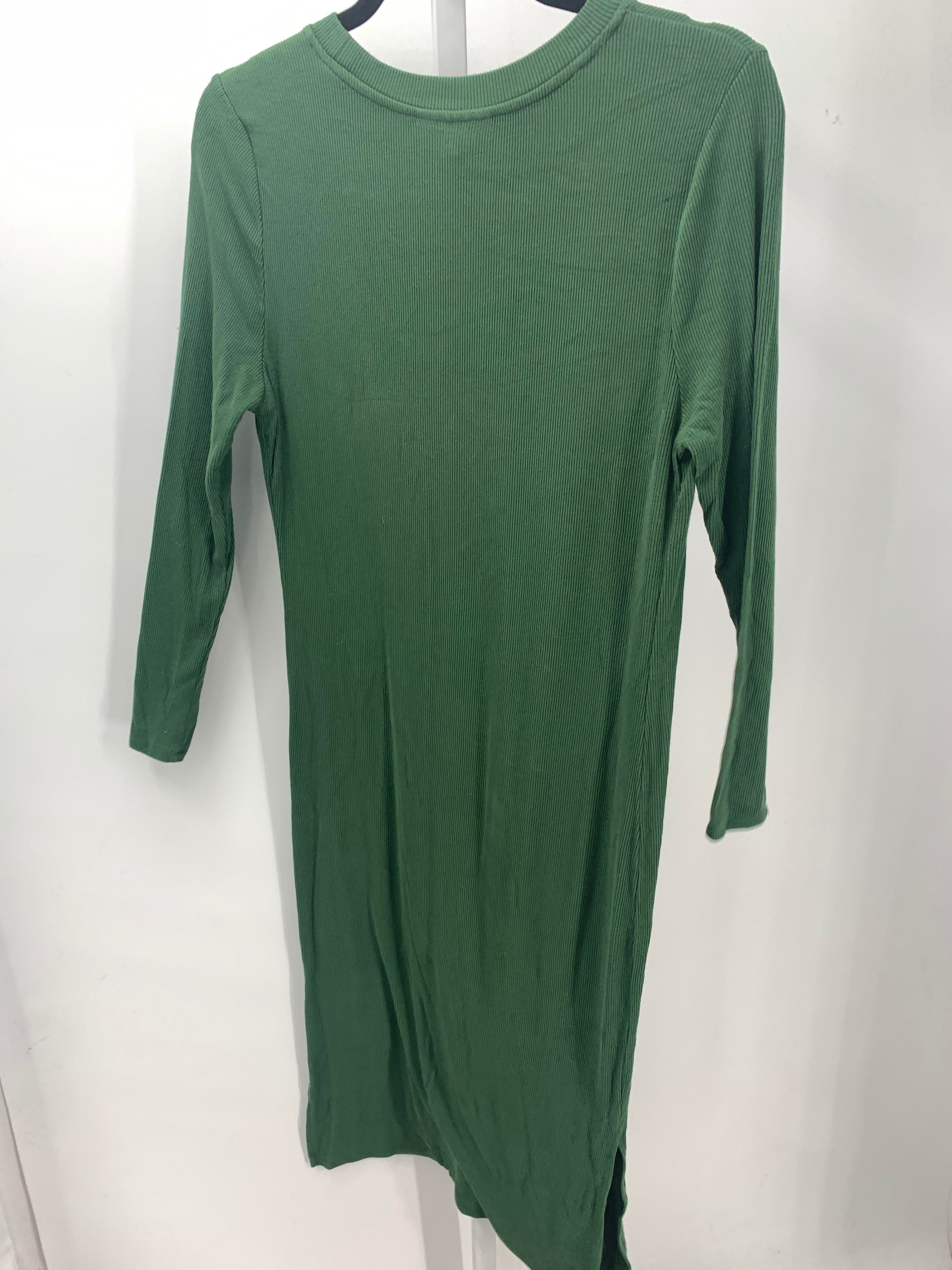 Motherhood Green Size Medium Maternity Long Sleeve Dress