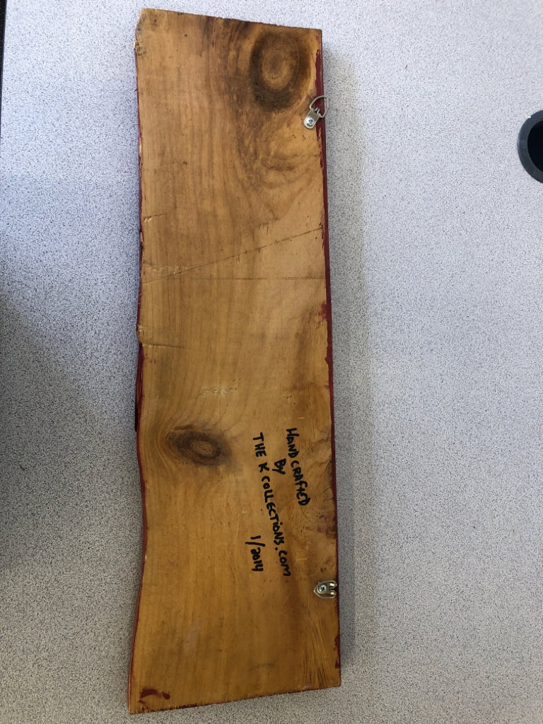 RED WOOD FOREVER BE MINE SIGN.