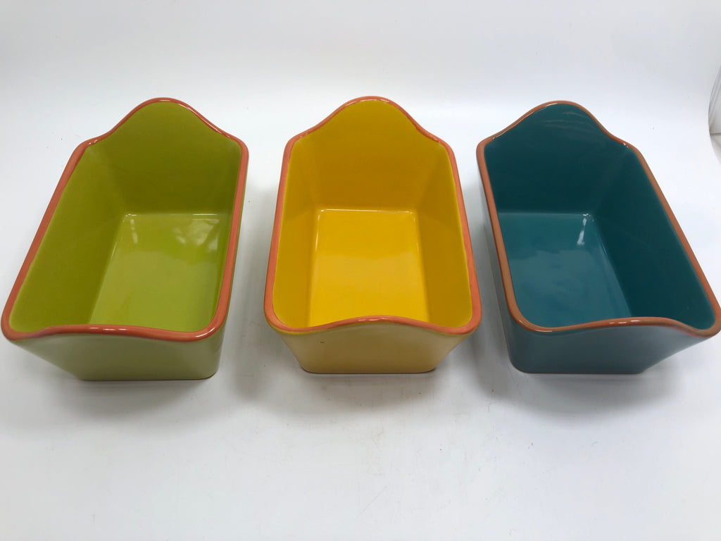 7PC COSTA DEL SOL STONEWARE SERVING SET.