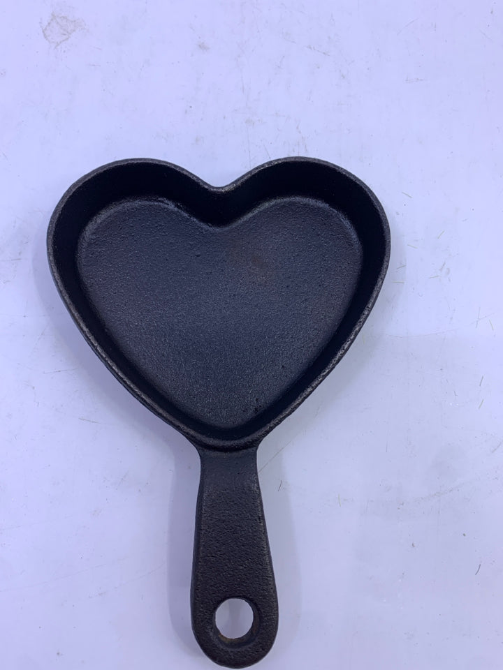 MINI HEART SHAPED CAST IRON SKILLET.