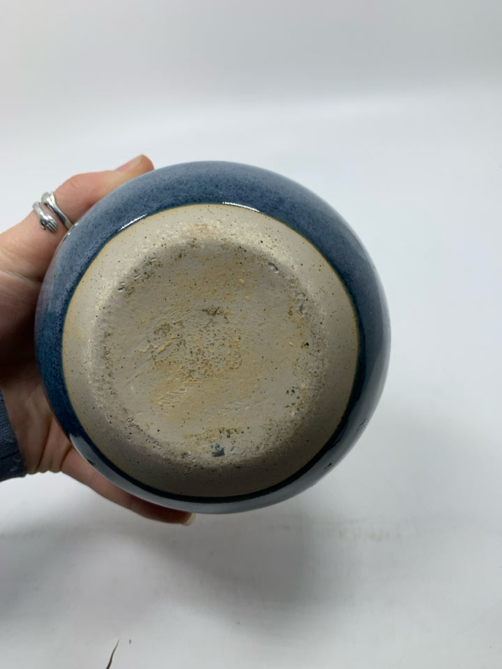 POTTERY HARLEY FUND JAR GREEN/BLUE.