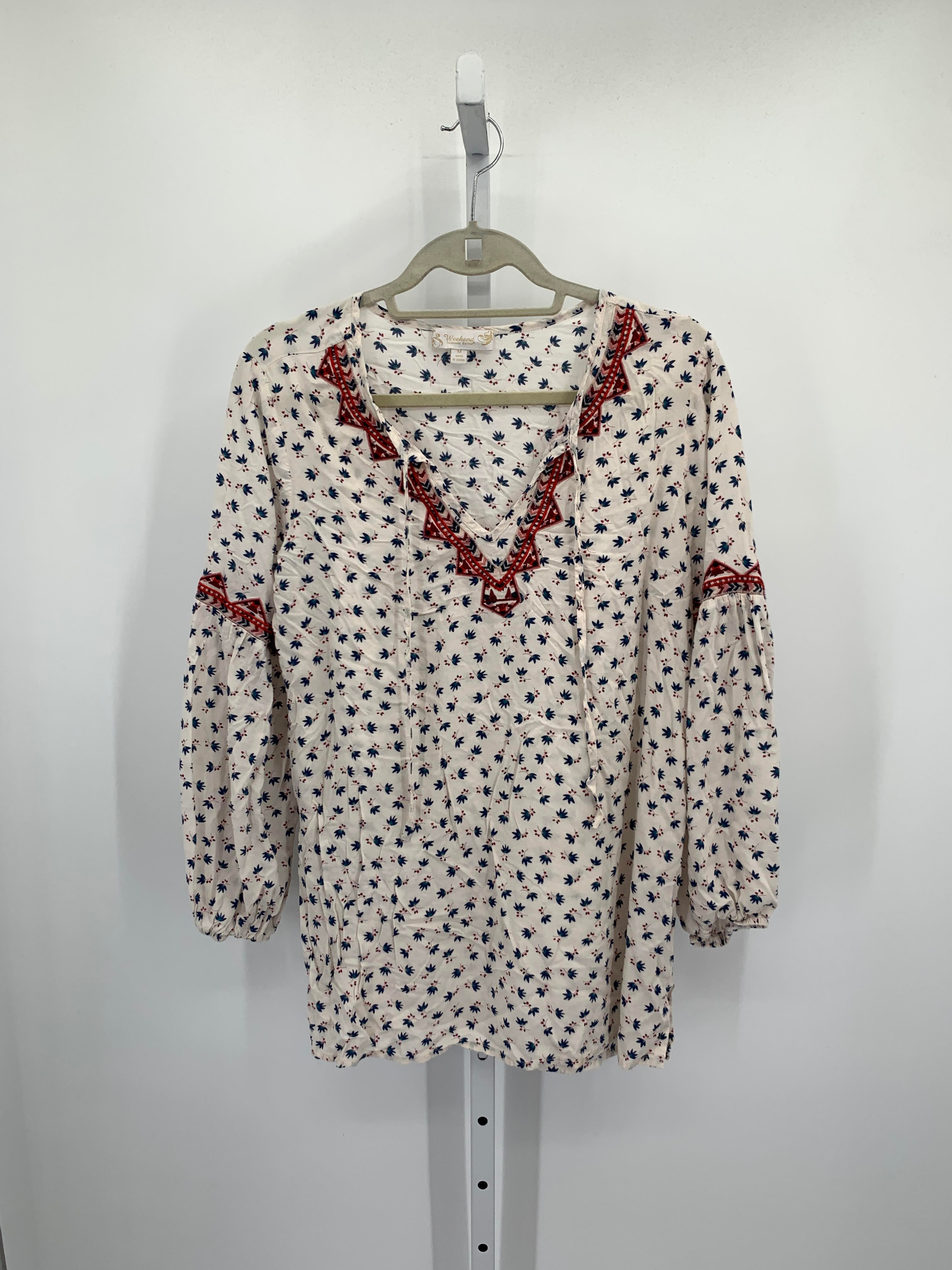 Suzanne Betro Size Medium Misses Long Sleeve Shirt