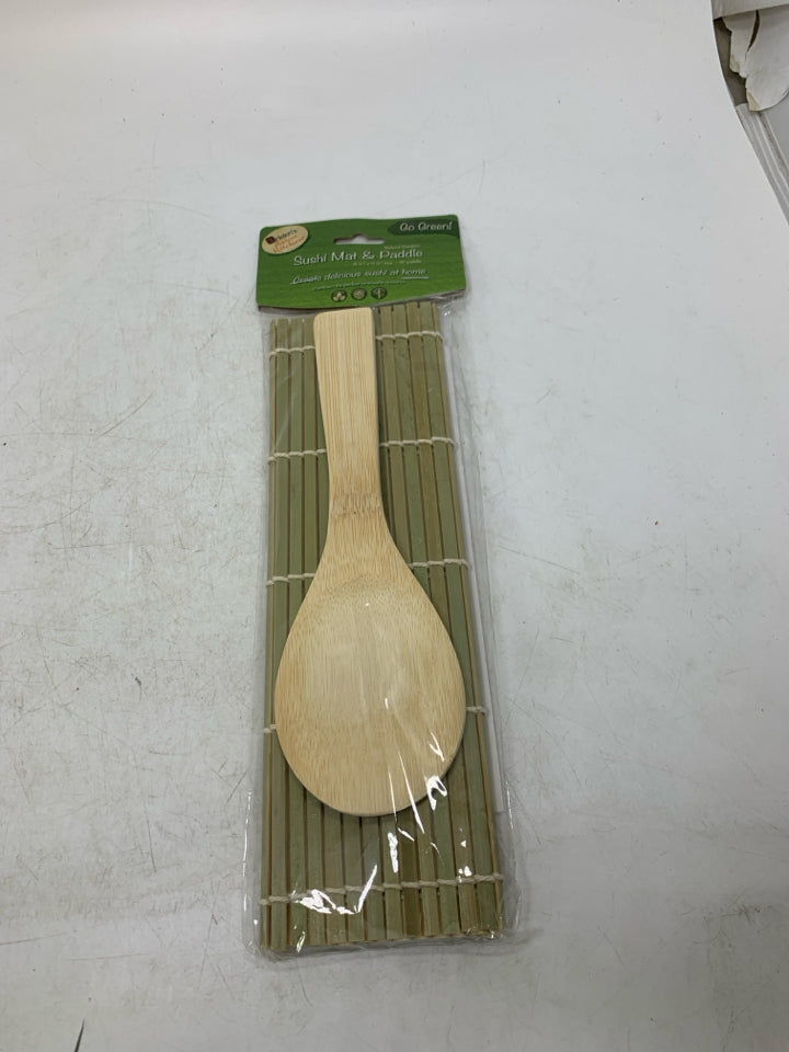 NIP BAMBOO SUSHI MAT/PADDLE.