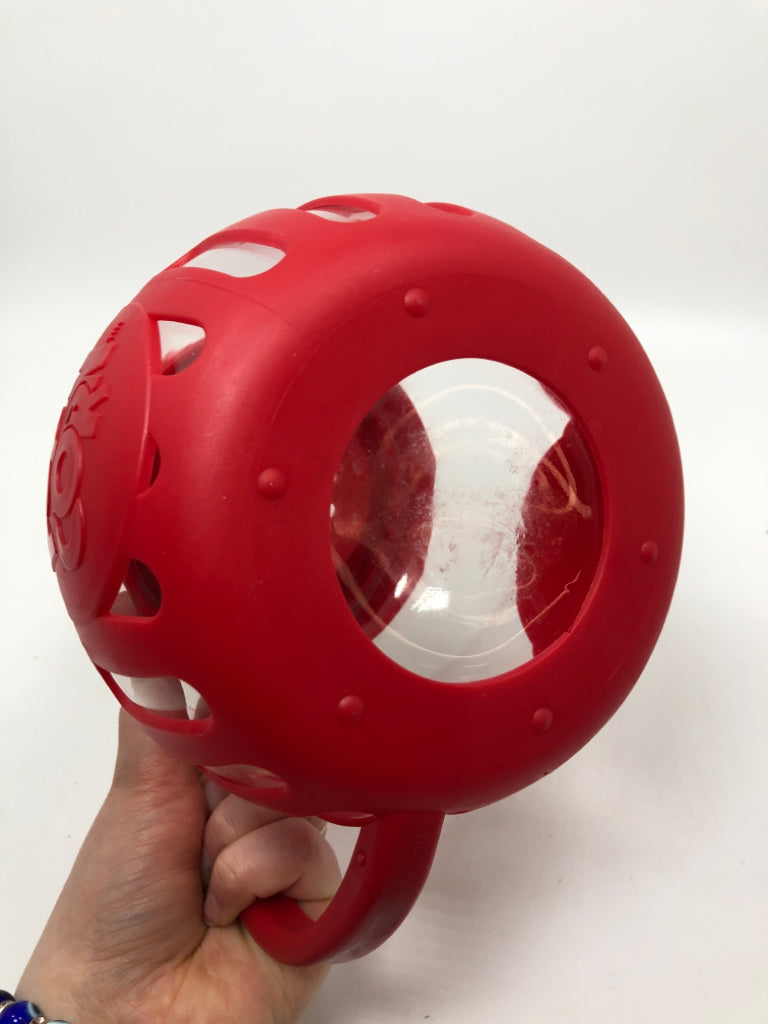 RED MINI-POP MICROWAVE POPPER.