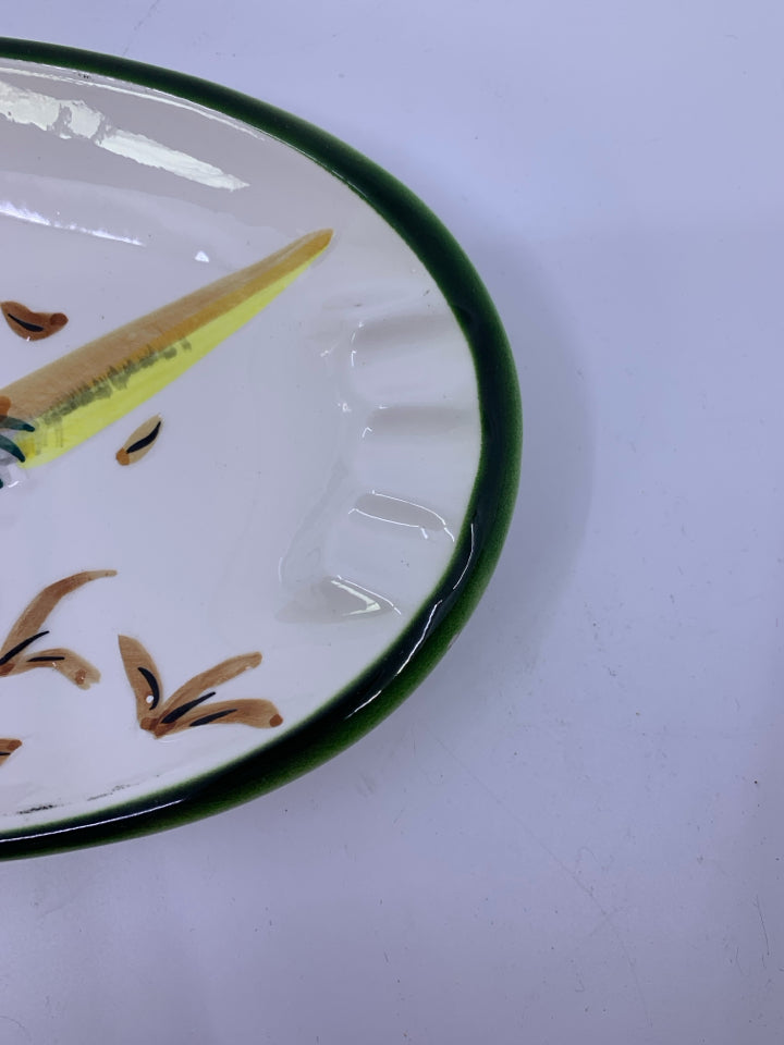VTG PHEASANT OVAL ASHTRAY.