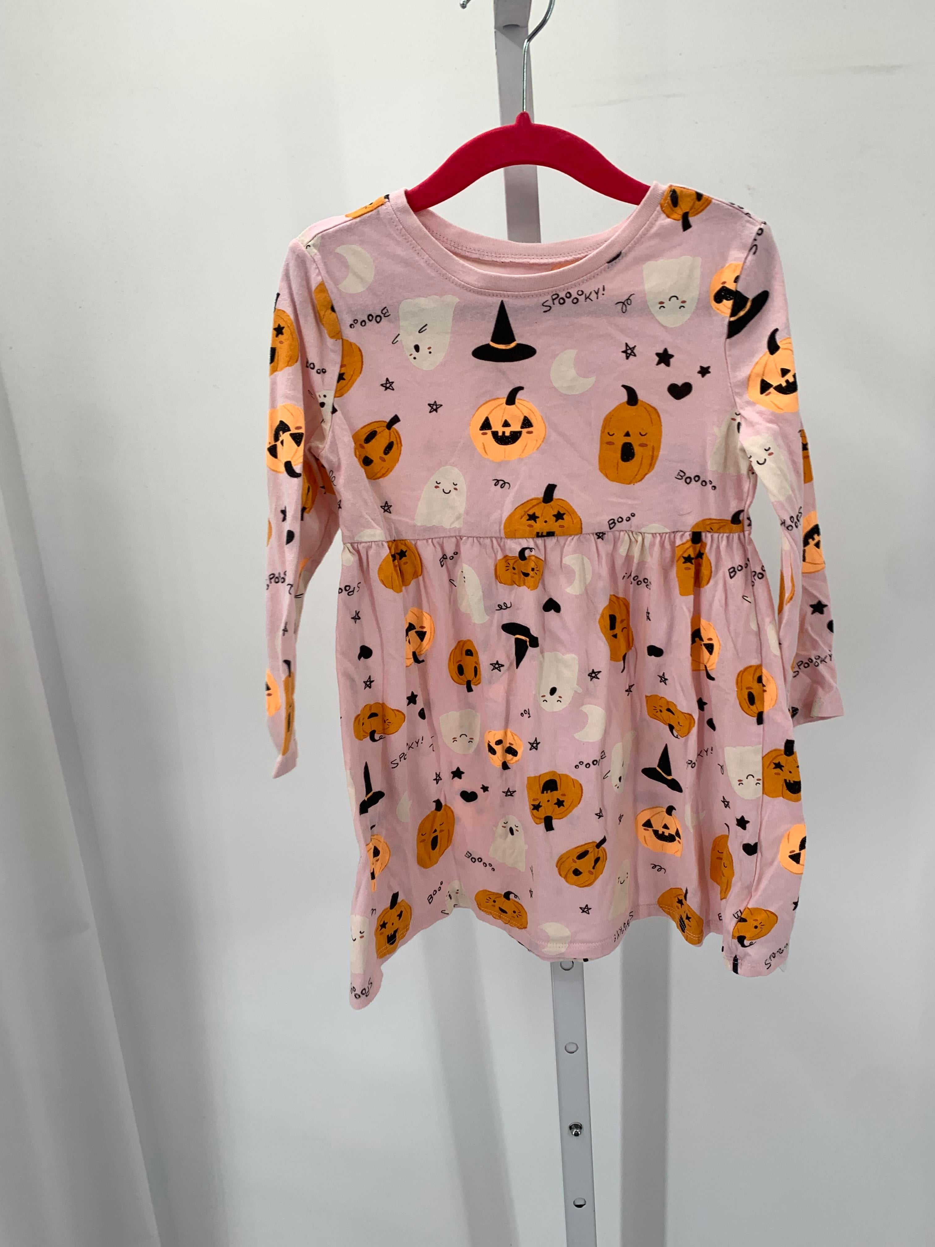 LONG SLV DRESS GHOSTS PUMPKINS