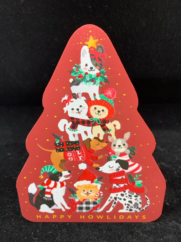RED HAPPY HOWLIDAYS BLOCK SIGN.