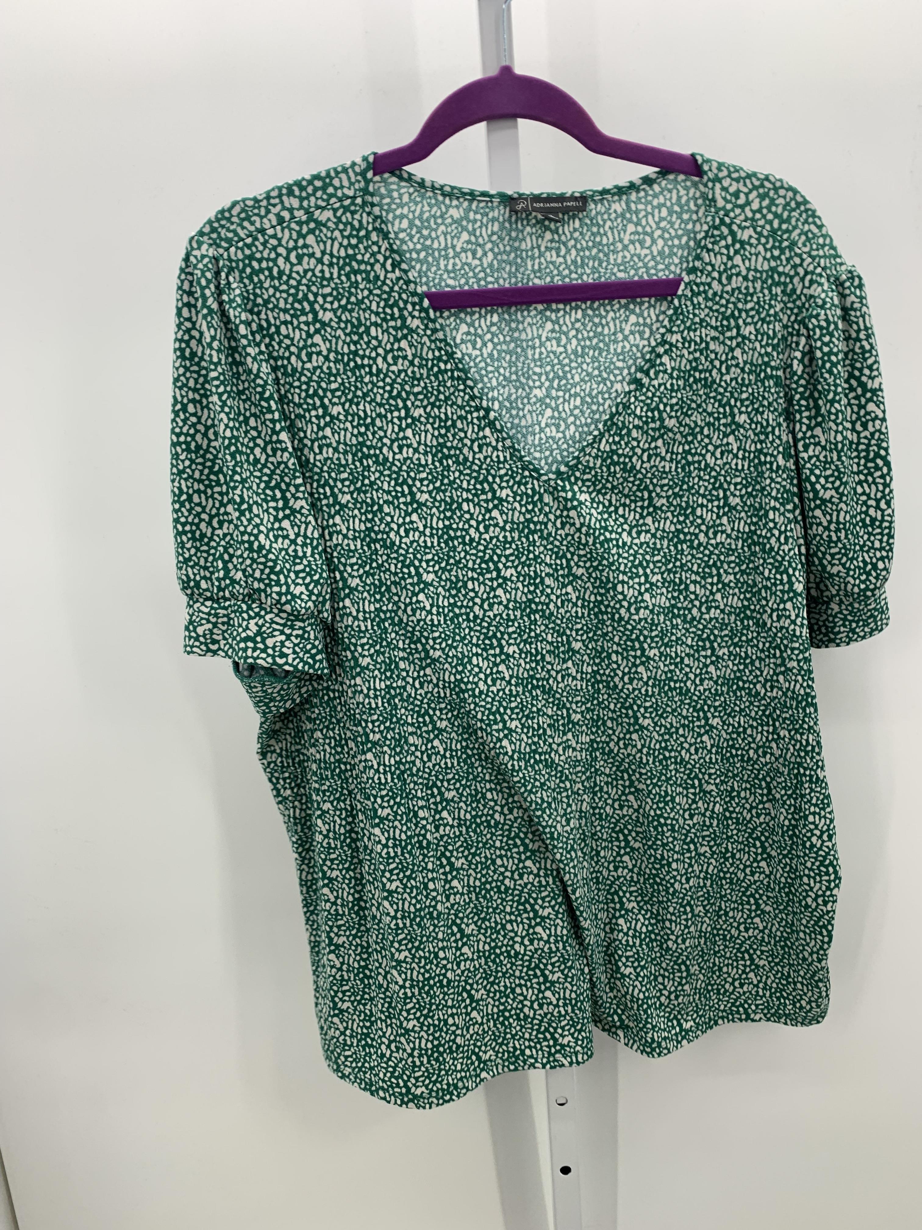 Adrianna Papell Size Extra Large Misses Short Sleeve Shirt