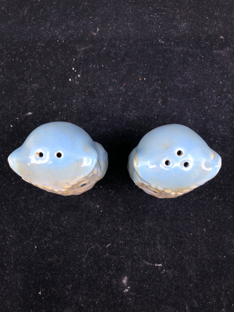 LIGHT BLUE OWLS S+P SHAKERS.