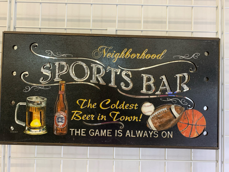 NEIGHBORHOOD SPORTS BAR WALL SIGN.