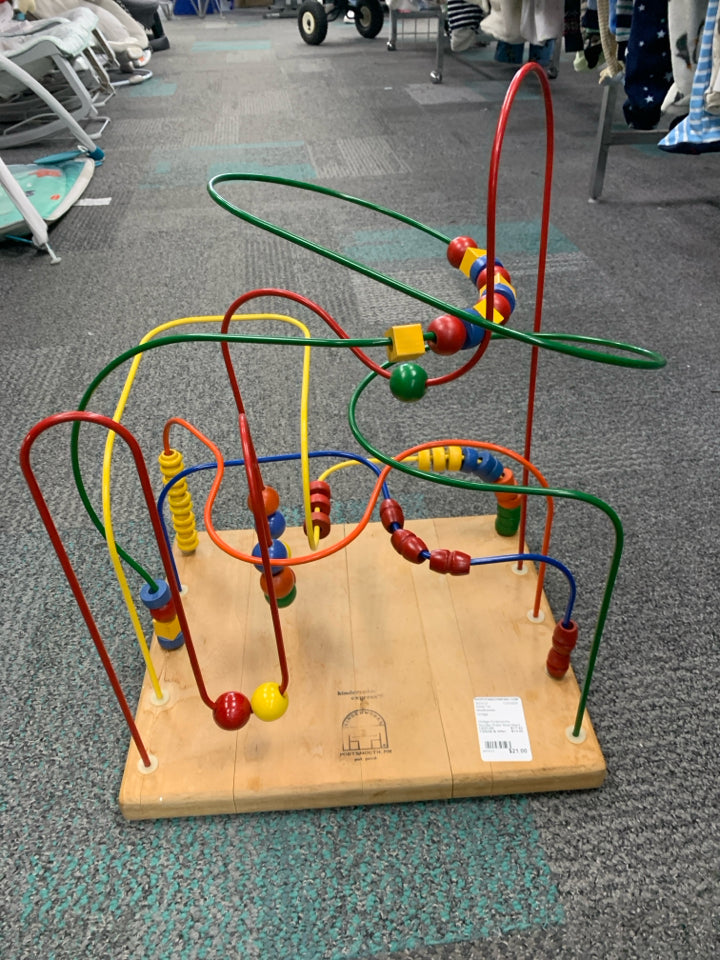 Vintage Kinderworks Wooden Roller Bead Maze