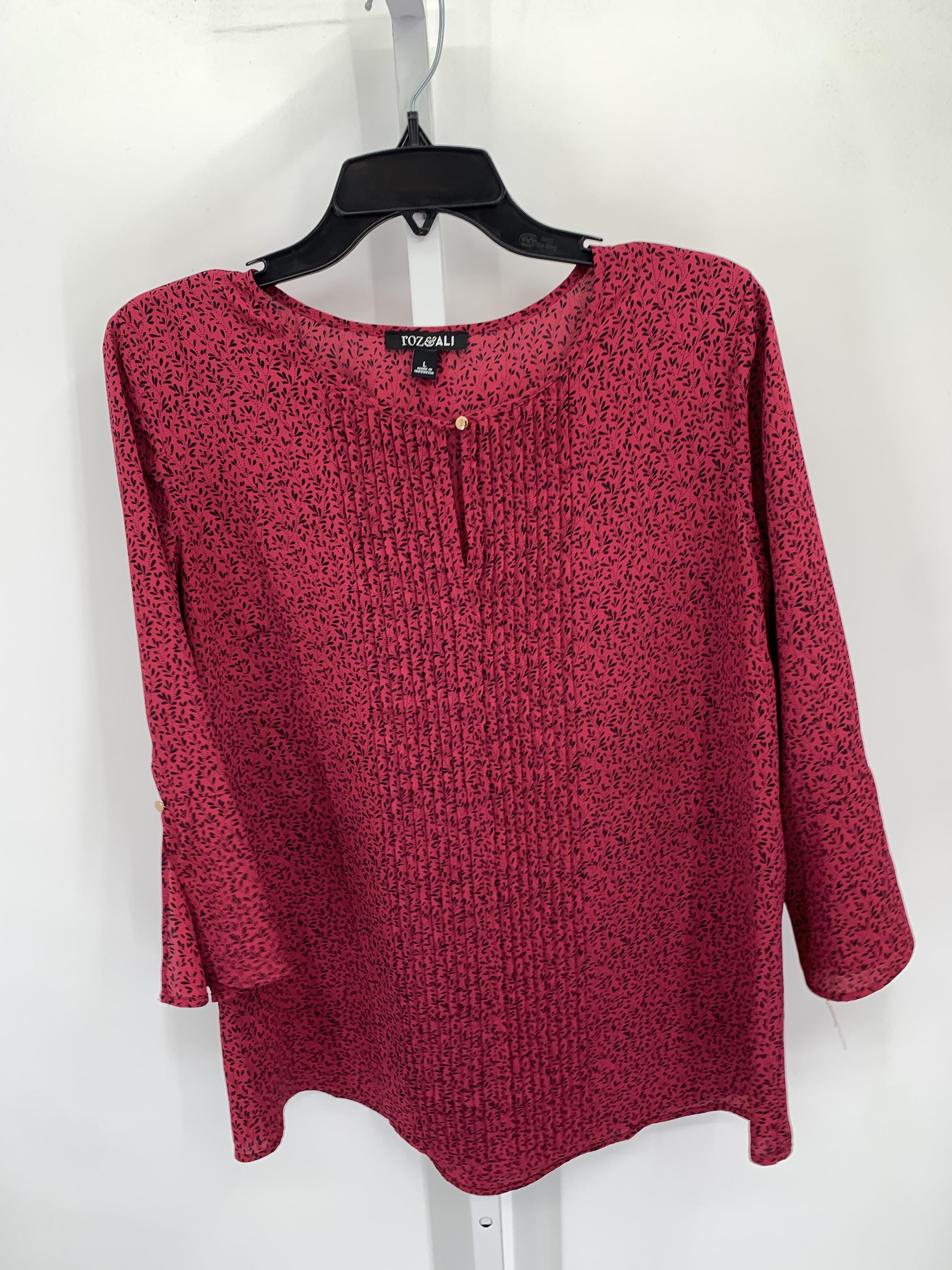 Roz & Ali Size Large Misses 3/4 Sleeve Shirt