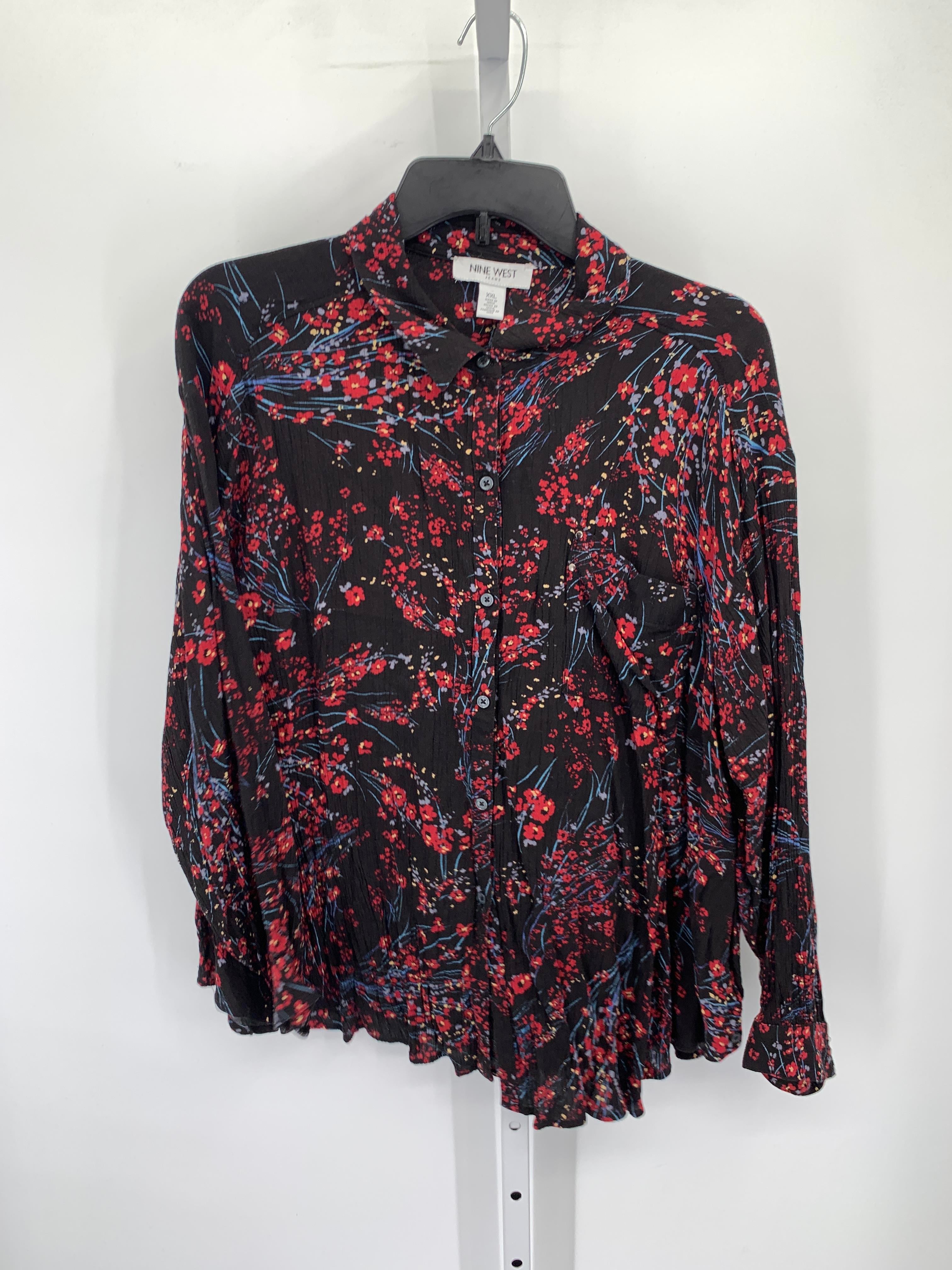 Nine West Size XXL Misses Long Sleeve Shirt