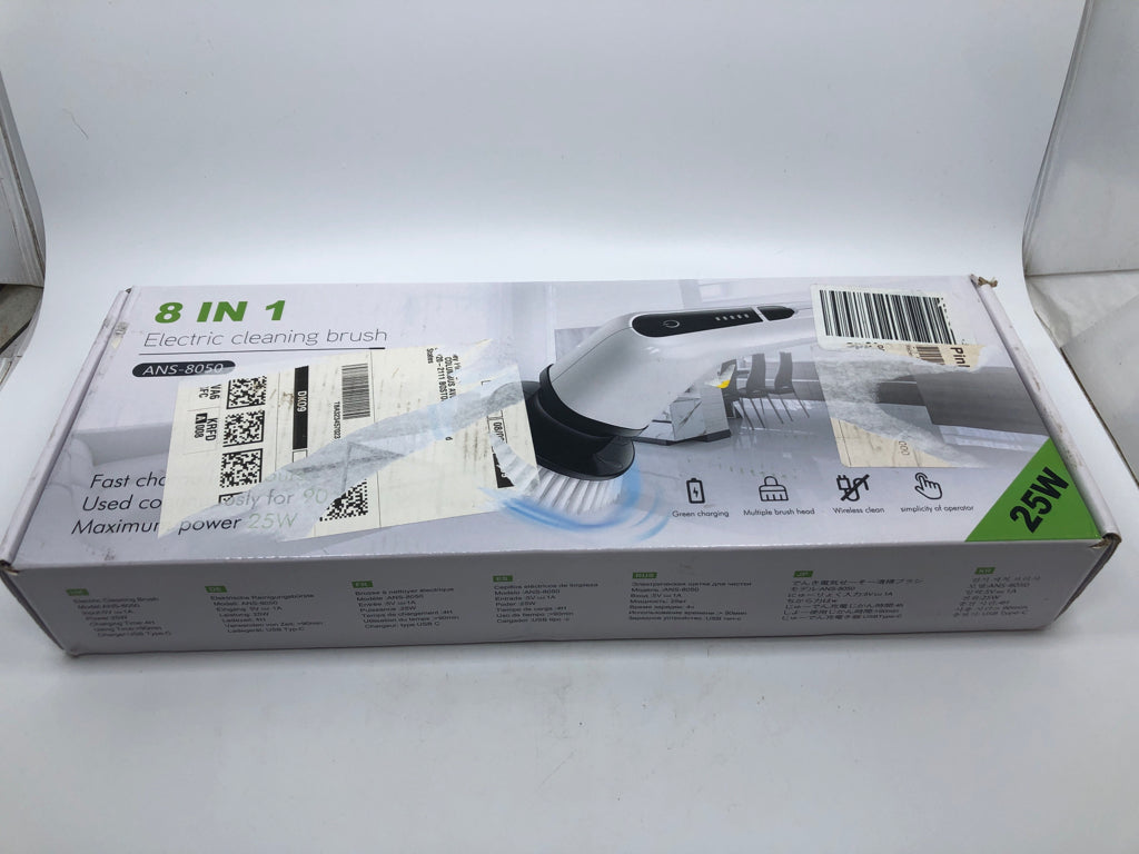 NIB 8-IN-1 ELECTRIC CLEANING BRUSH.