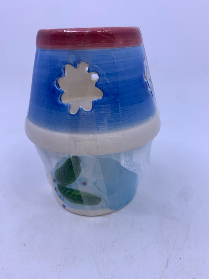 2PC SNOWMAN CANDLE HOLDER.